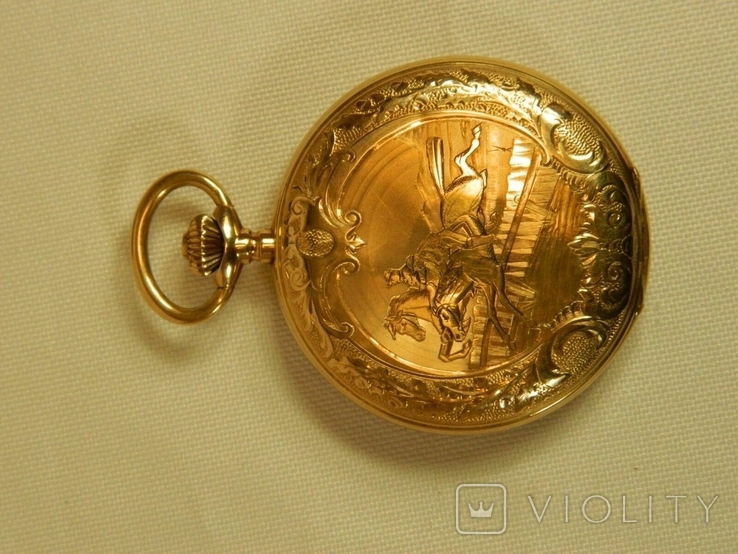 Золотые карманные часы с шатленом, фото №3