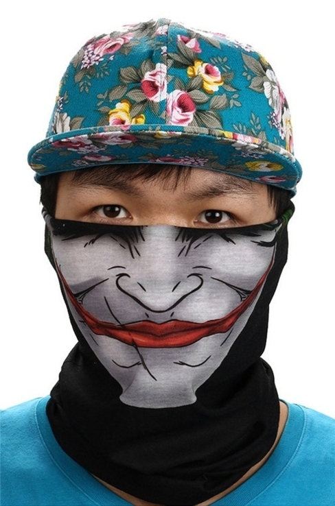Бафф маска с цветным принтом "Клоун", фото №2