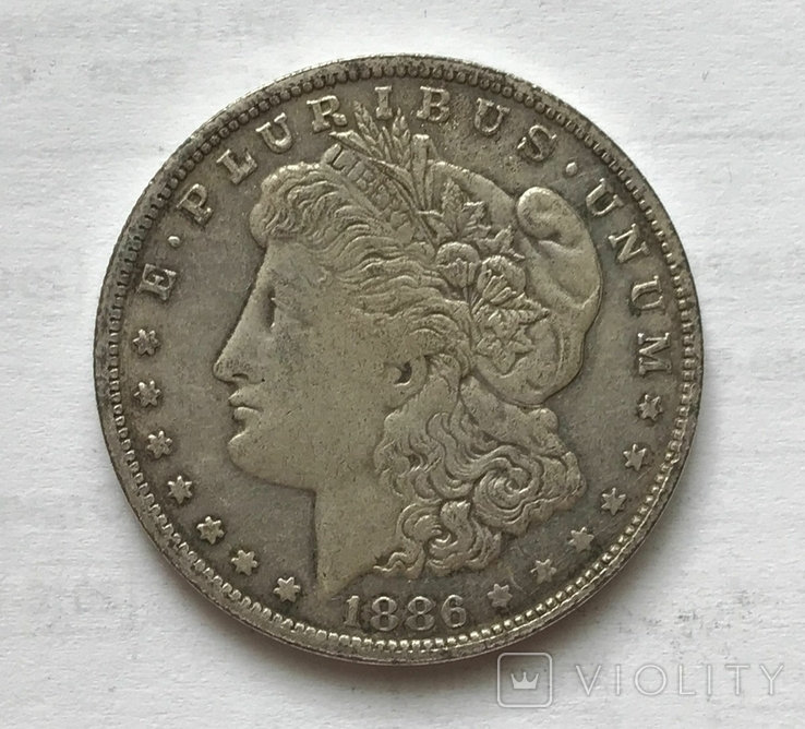 1 доллар 1886 года. Копия., фото №2