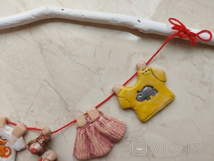 Керамика декупаж сувенир детская одежка, фото №4