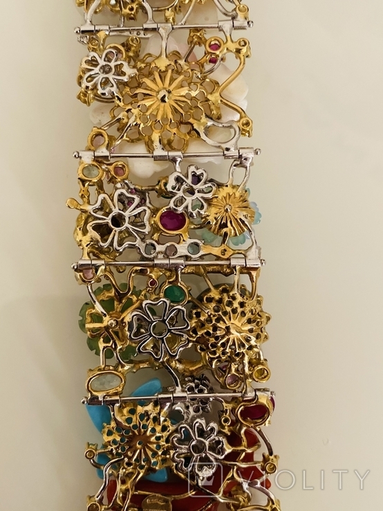 SANTAGOSTINO браслет с бриллиантами, сапфирами, рубинами и изумрудами, фото №10