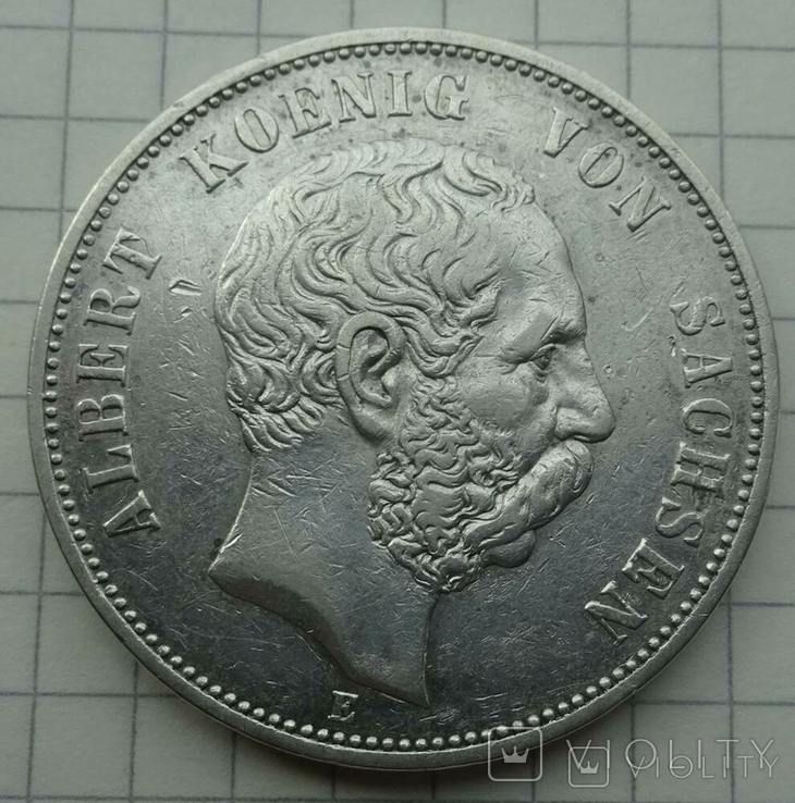 5 марок, 1894 год, Саксония.