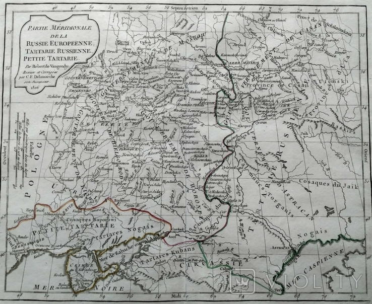 1806 Россия, Украина, Одесса в Тартарии, Азовское море(Zabache т.е.Сиваш) 46х31 СерияАнтик