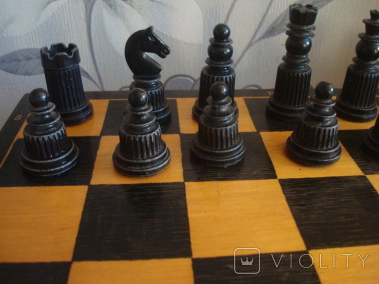 Старые шахматы с утяжелителем пластик, фото №6