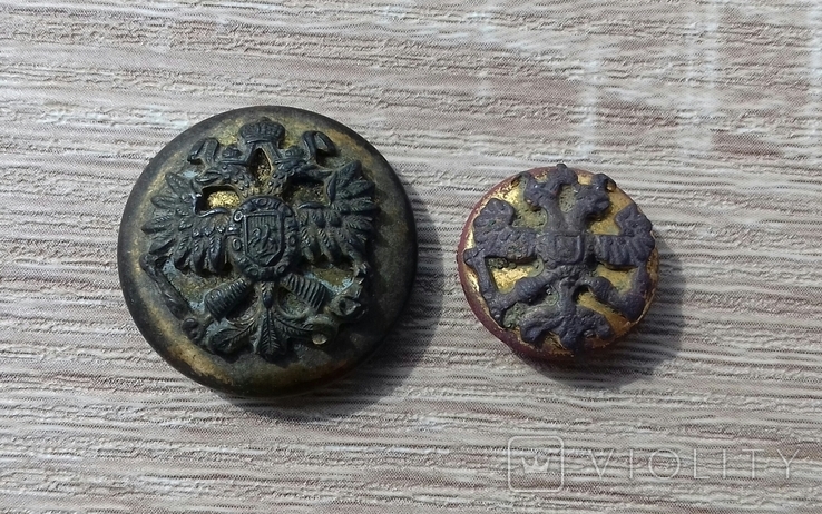 Пуговицы РИ с накладным гербом (2 шт)