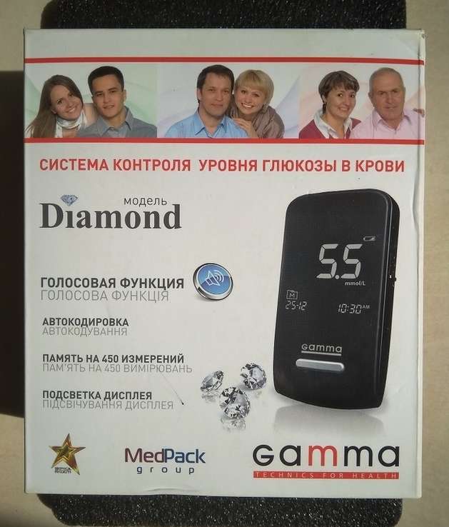 Система измерения уровня сахара в крови Gamma Diamond, фото №2