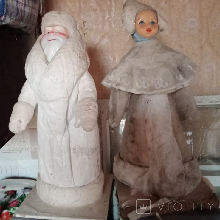 Большие страшненькие дед Мороз и Снегурочка из СССР для реставрации