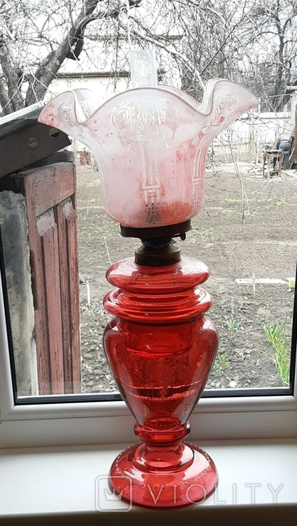 Керосиновая лампа 58 см начало 20 века, фото №9