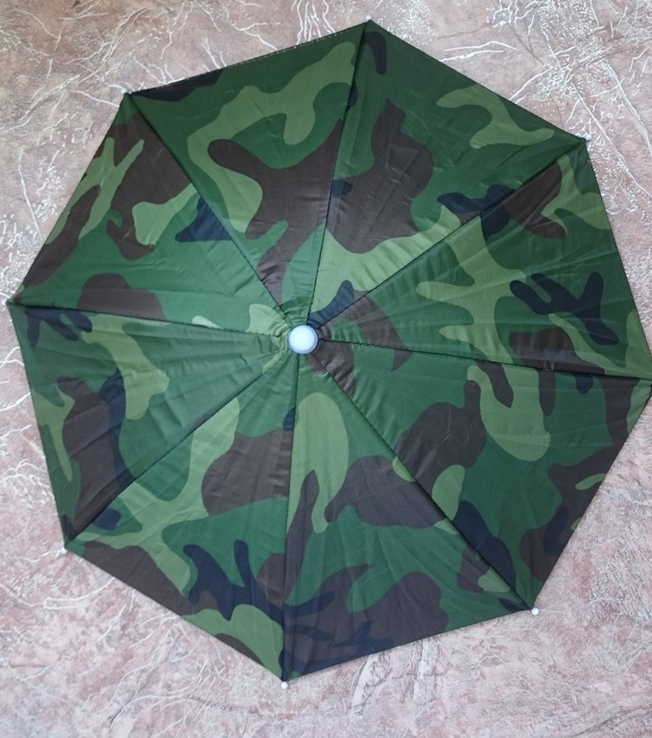 Механический зонт-шапка на голову от дождя и солнца, фото №7