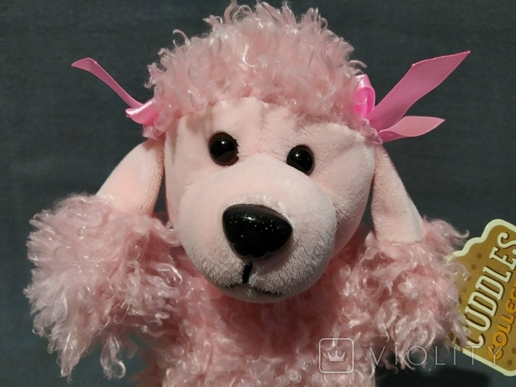 Пудель из Англии Новый с биркой Cuddles Собака Игрушка Розовый, фото №5