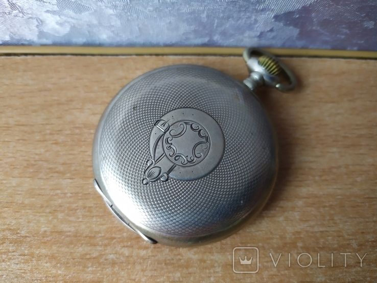 Швейцарський срібний кишеньковий Годинник Омега Omega, фото №3