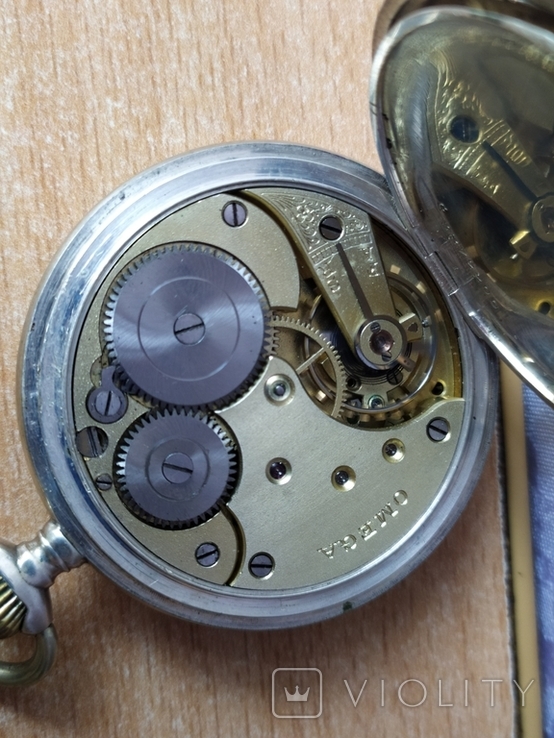 Швейцарський срібний кишеньковий Годинник Омега Omega, фото №13