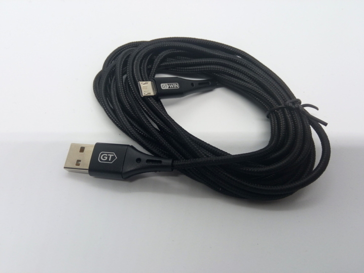Кабель GT WIN micro USB 2,0A Чёрный 3 метра