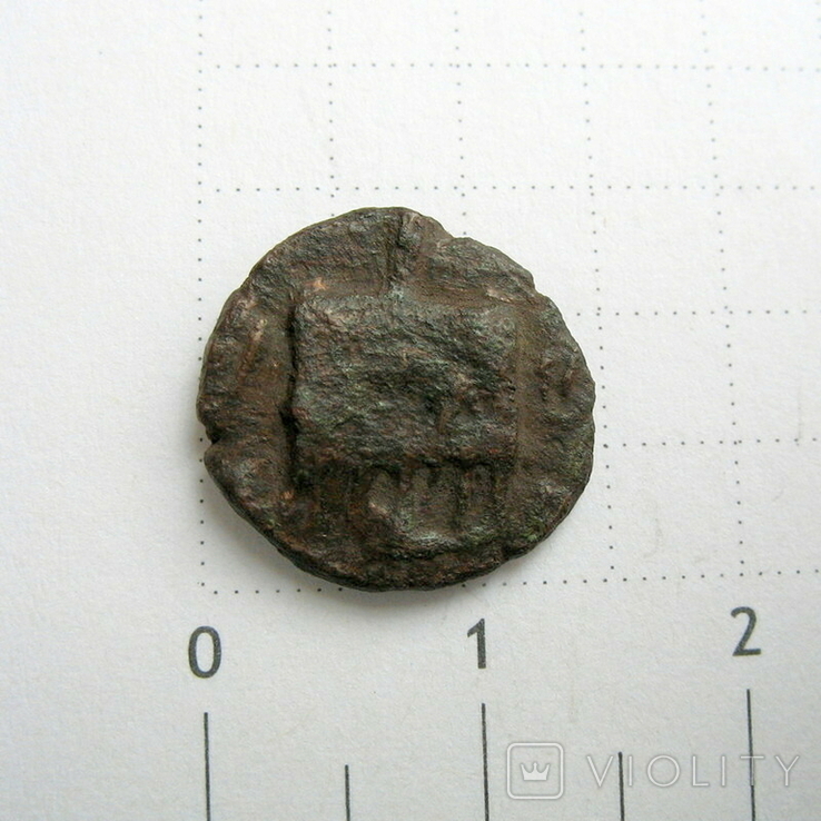Каракалла, АЕ 15 мм, г. Расена (Месопотамия), реверс - вексиллум, фото №8