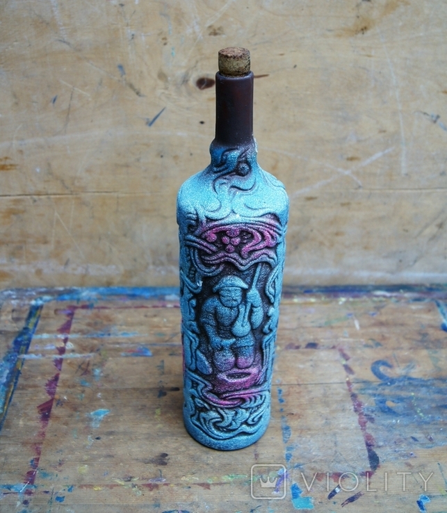 Бутылка керамическая.35 см., фото №5