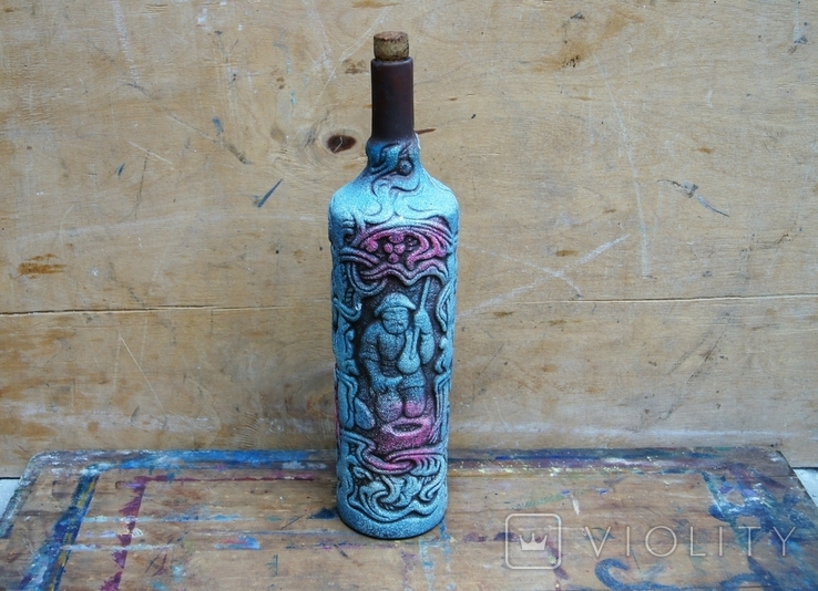 Бутылка керамическая.35 см., фото №2