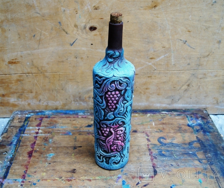 Бутылка керамическая.35 см., фото №6
