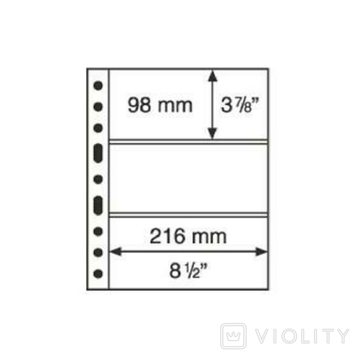 Лист-обложка GRANDE на 3 строки (3C) прозрачный, Leuchtturm