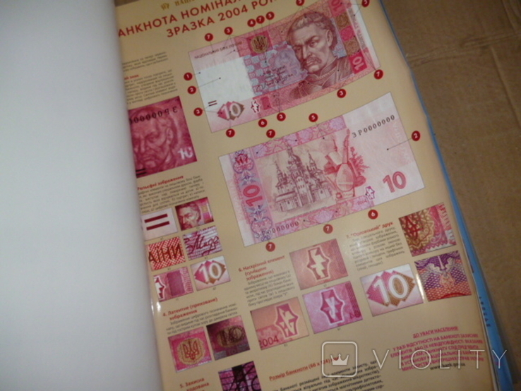 Банкноты Украины образца 2006г Национальный Банк Украины альбом образцов, фото №5
