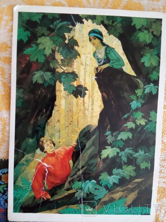 7 открыток . Палех иллюстрации худ . Бокарев 1981г, фото №3