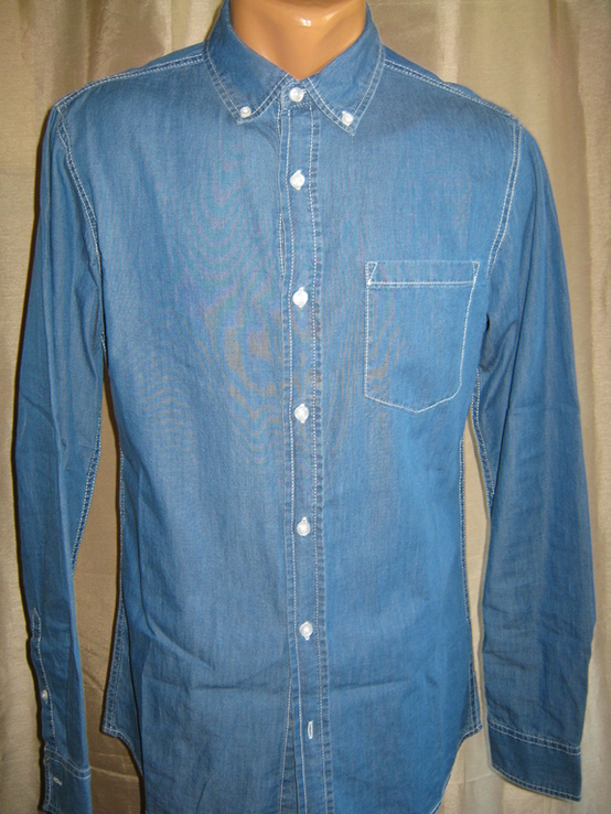 Cтильная джинсовая рубашка, германия,р.s., фото №2