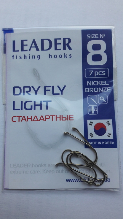 Крючки Leader Dry Fly Light #8 (№101)., photo number 2