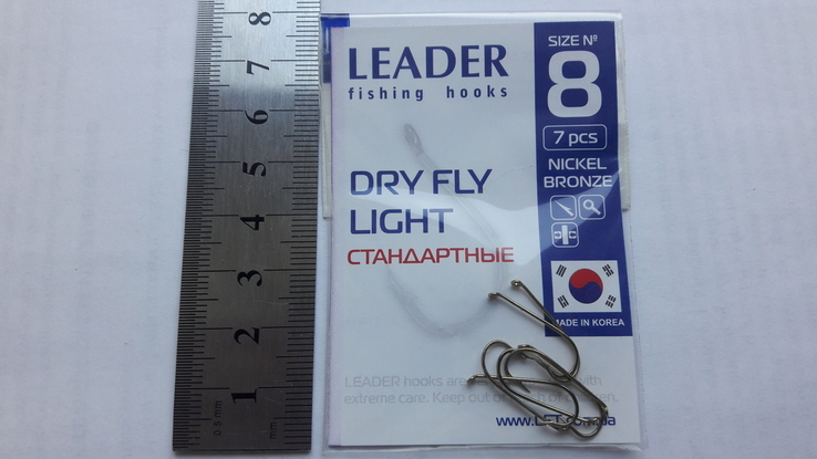 Крючки Leader Dry Fly Light #8 (№101)., фото №3