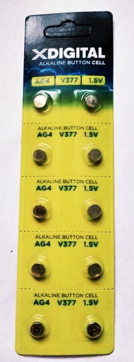 Батарейка тип AG4 LR66 LR626 V376 V377 AG4-BP10 - 10шт.