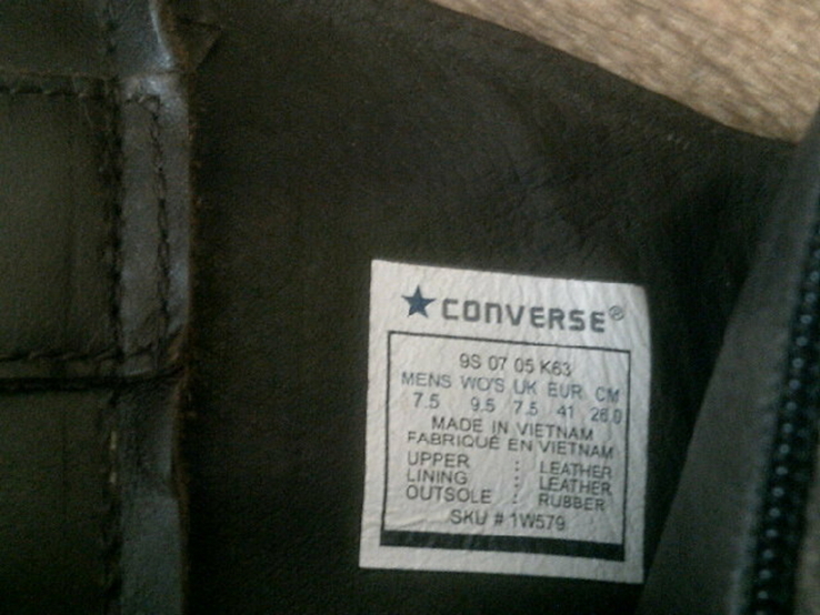 Converse - кожаные длинные кеды разм.41, фото №4