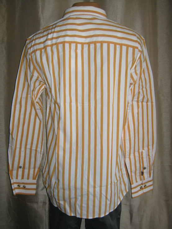 Мужская рубашка mustang slim fit, p. м, 100% хлопок приталенная германия, фото №4