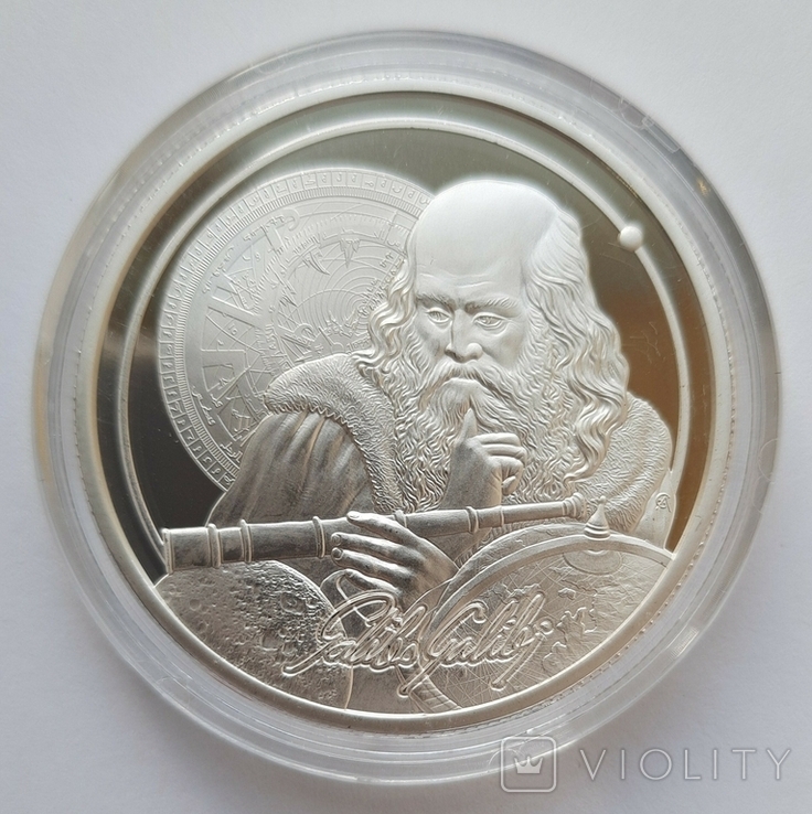 Galileo 2021 Серебро 1oz 999 Первая в серии Иконы вдохновения, фото №4