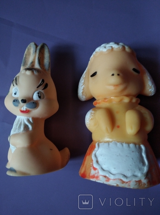 Резиновые игрушки пищалки, животные СССР, фото №2