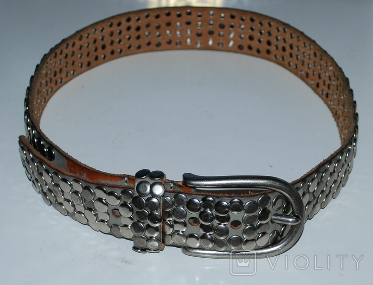 Винтажный женский ремень пр.Cowboy belt, Голландия, кожа/металл.заклепки., фото №2