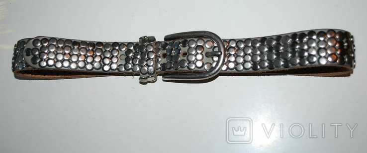Винтажный женский ремень пр.Cowboy belt, Голландия, кожа/металл.заклепки., фото №3