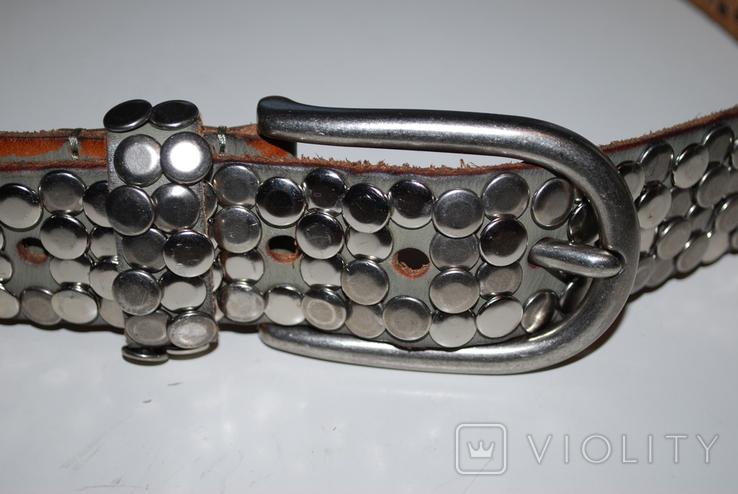 Винтажный женский ремень пр.Cowboy belt, Голландия, кожа/металл.заклепки., фото №4
