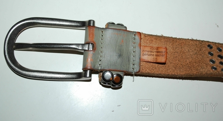 Винтажный женский ремень пр.Cowboy belt, Голландия, кожа/металл.заклепки., фото №8