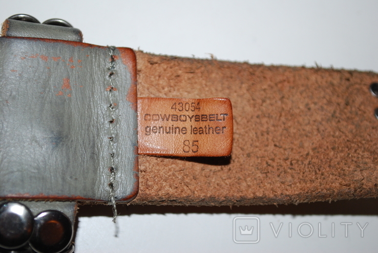 Винтажный женский ремень пр.Cowboy belt, Голландия, кожа/металл.заклепки., фото №9