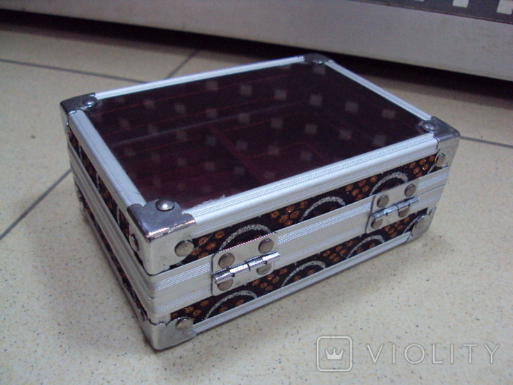 Used jewelry box size 14 x 10 cm, height 5.7 cm, photo number 5