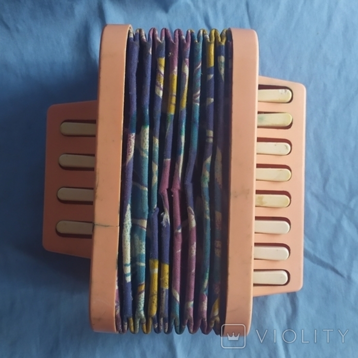 Музыкальный инструмент гармошка детская игрушка пластик клеймо, фото №2