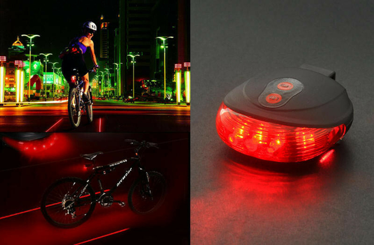 Вело фонарь задний велосипедная лазерная дорожка, фото №3