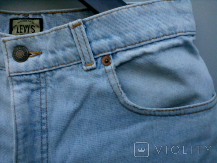 Джинсовые шорты"Levi Strauss"W 33 .46р. Оригинал Made in Belgium 1990-е, фото №5