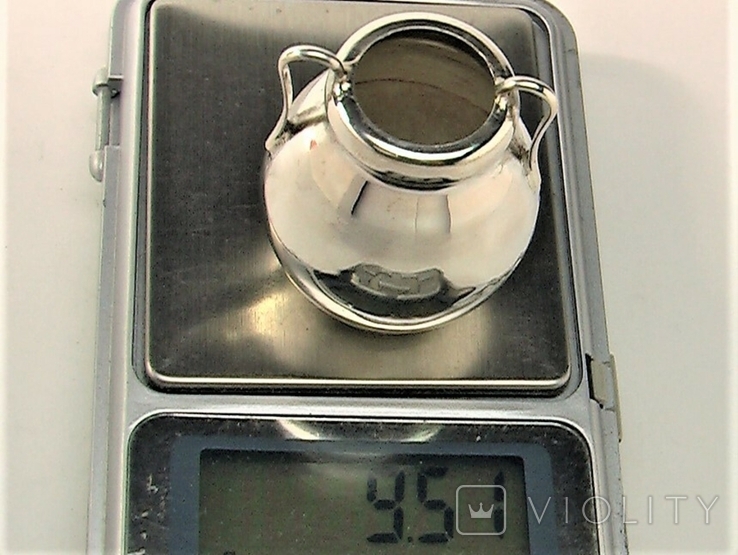Кувшин серебро 800 проба Европа вес 9,51 грамма, фото №8