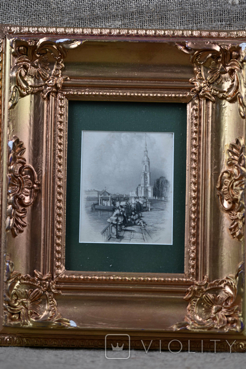 Гравюра по стали (меди)19 век Москва Рама, фото №3