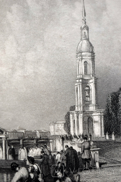 Гравюра по стали (меди)19 век Москва Рама, фото №6