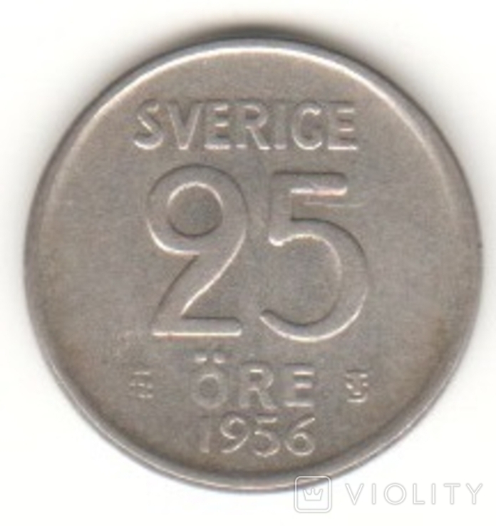 Швеция 25 эре, 1956 (лот 97)