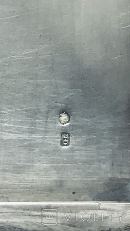 Портсигар серебряный 100x85 мм. 165 гр. с эмалью., фото №11