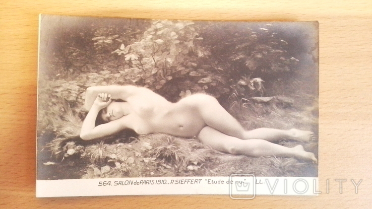 Обнаженная девушка на природе, ню, французская эротика, Париж,1910г.