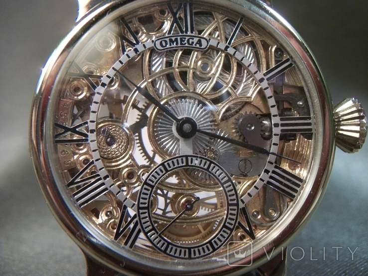 Часы мужские Омега, Omega №4592765 соответствует 1914 году. Модель Скелетон, фото №4