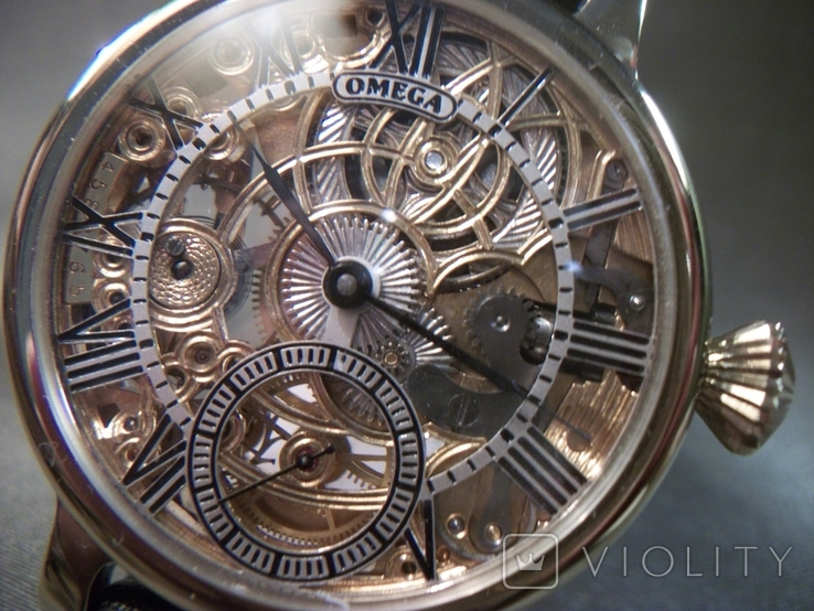 Часы мужские Омега, Omega №4592765 соответствует 1914 году. Модель Скелетон, фото №5