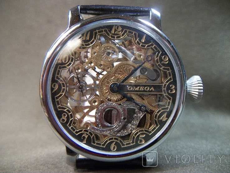 Часы мужские Омега, Omega. Модель Скелетон. Механизм №3962732, фото №3